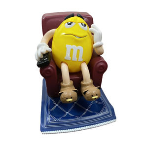 M&M Candy Dispenser Yellow In Recliner Couch 1999
